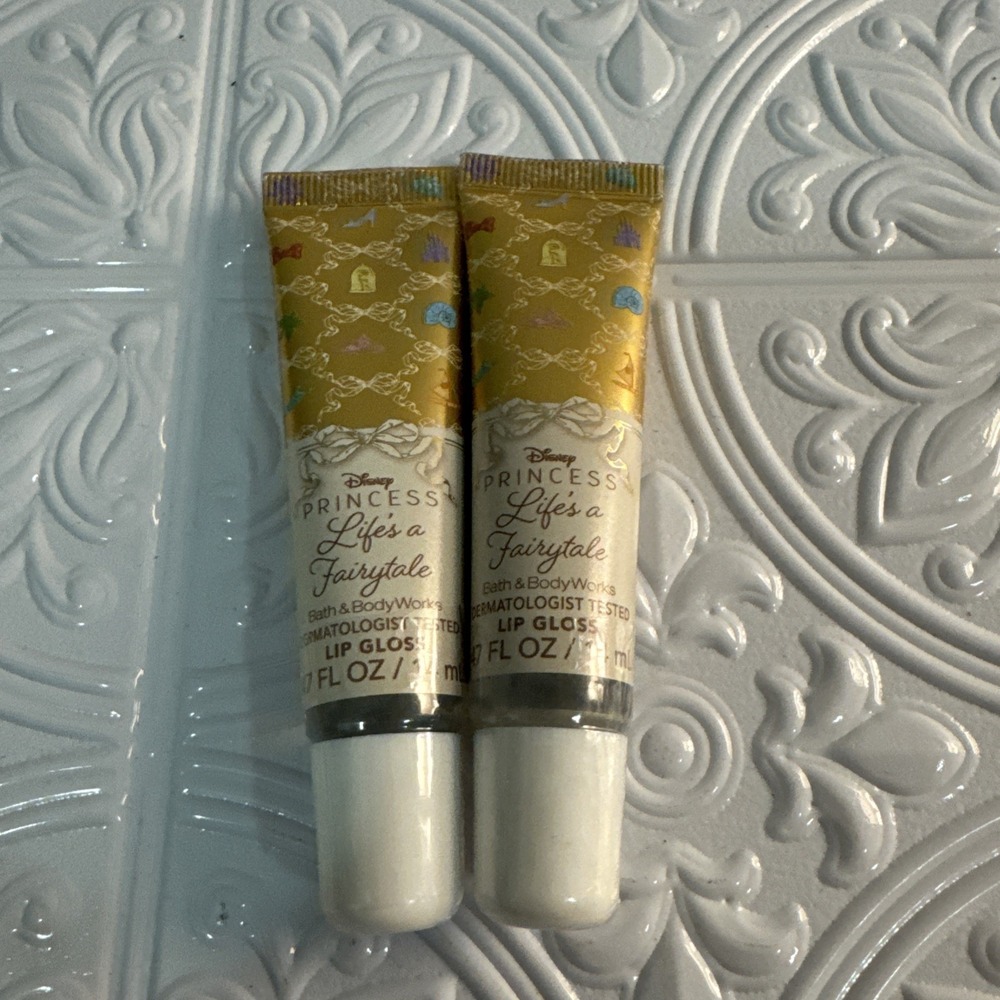 Bath & Body Works Disney Princess‎ Lip Gloss Set 2 Fairytale New Beauty NEW